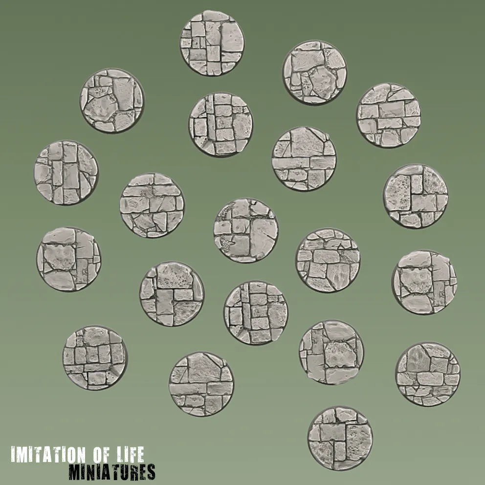 28.5mm Round Flagstone Bases