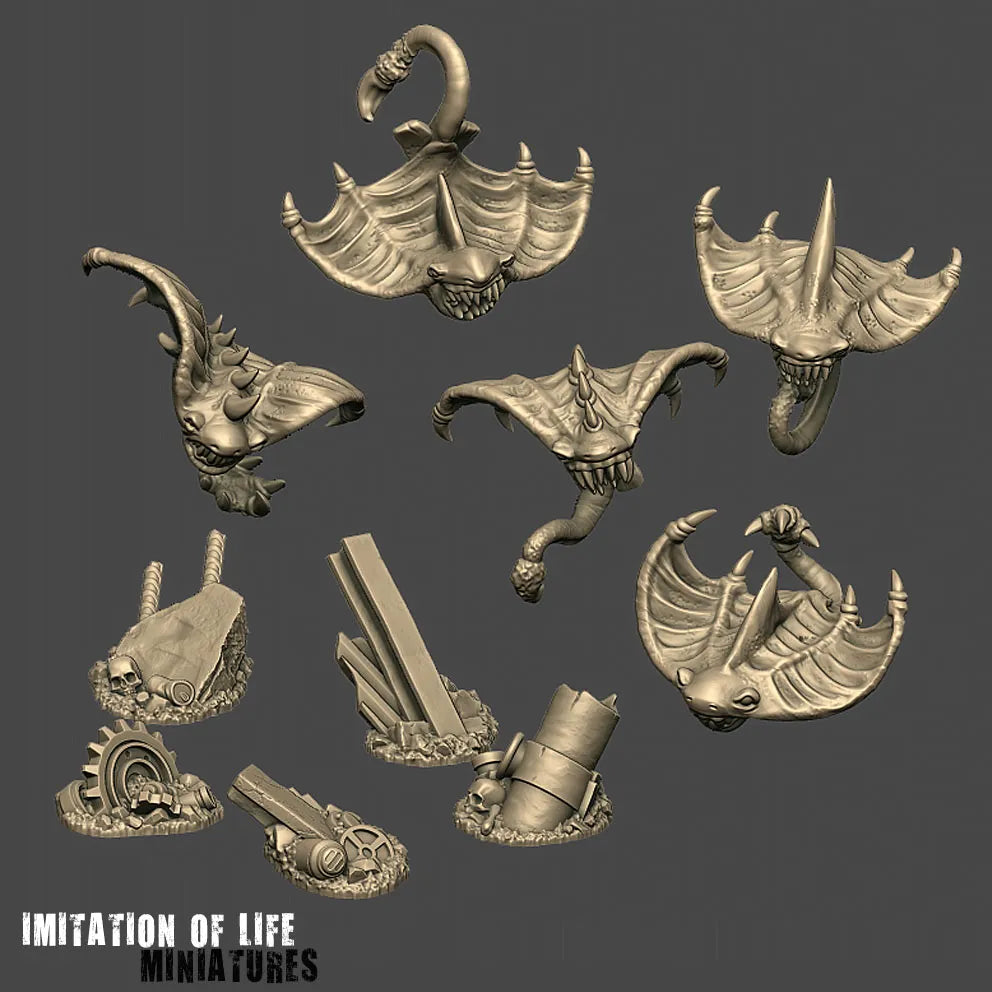 Flying Mutant Killer Scorpion-shark-rays_Render_Parts