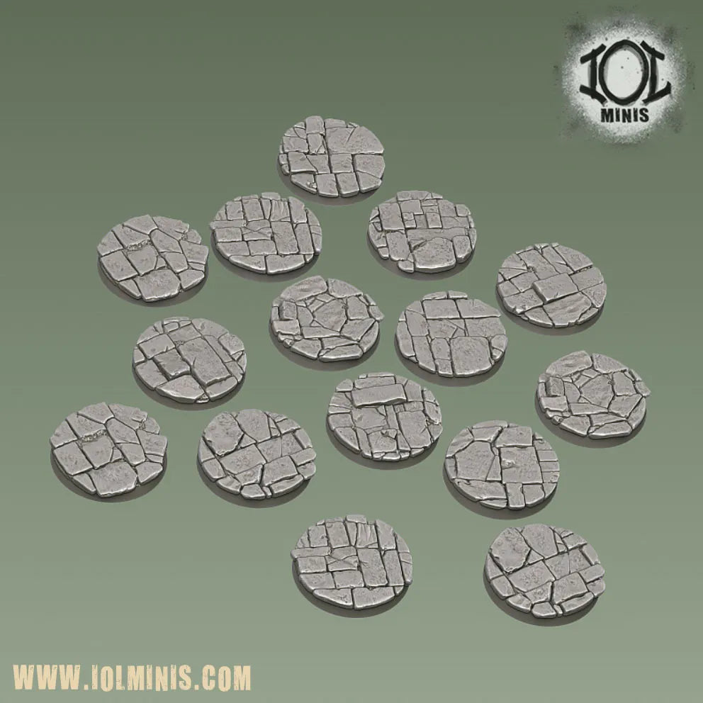 32mm Round Flagstone Bases