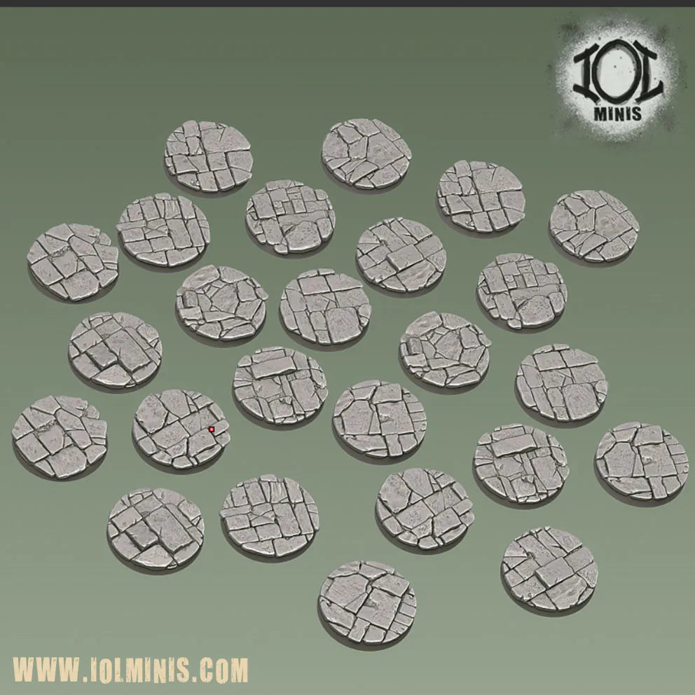 32mm Round Flagstone Bases