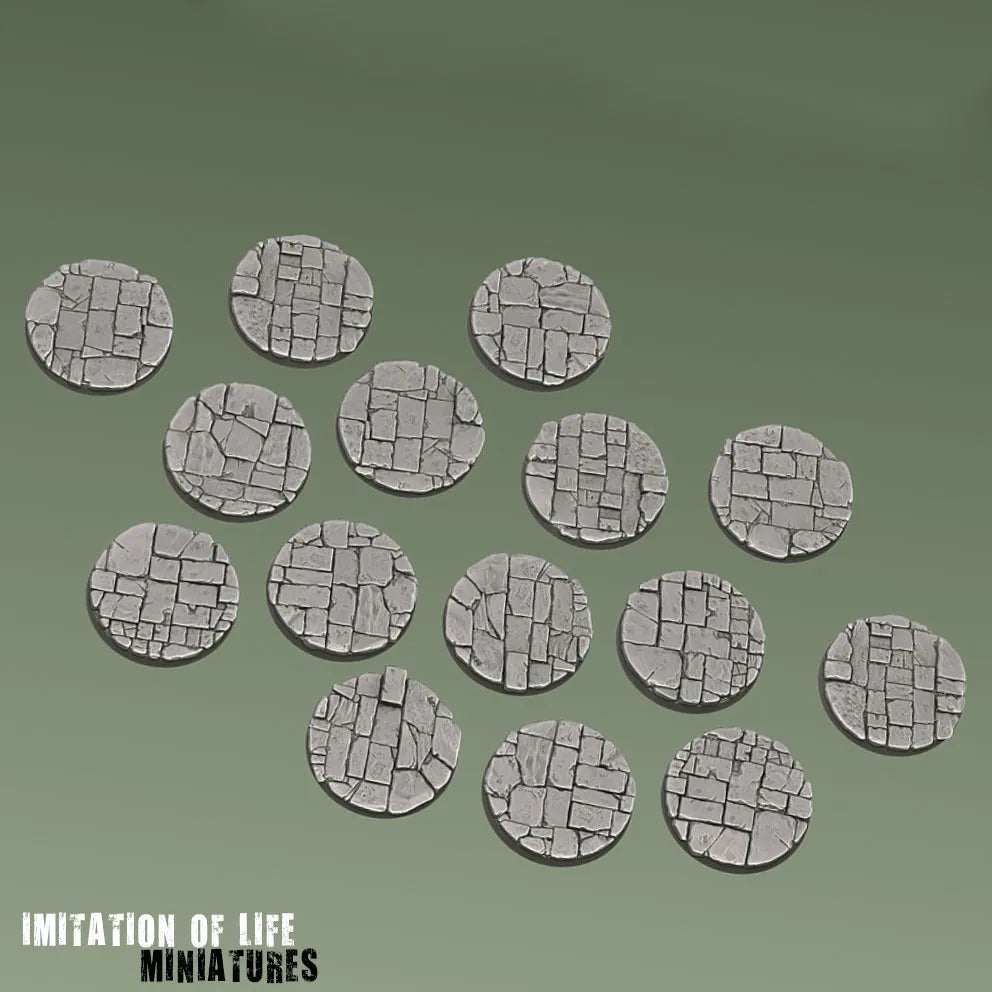 40mm Round Flagstone Bases