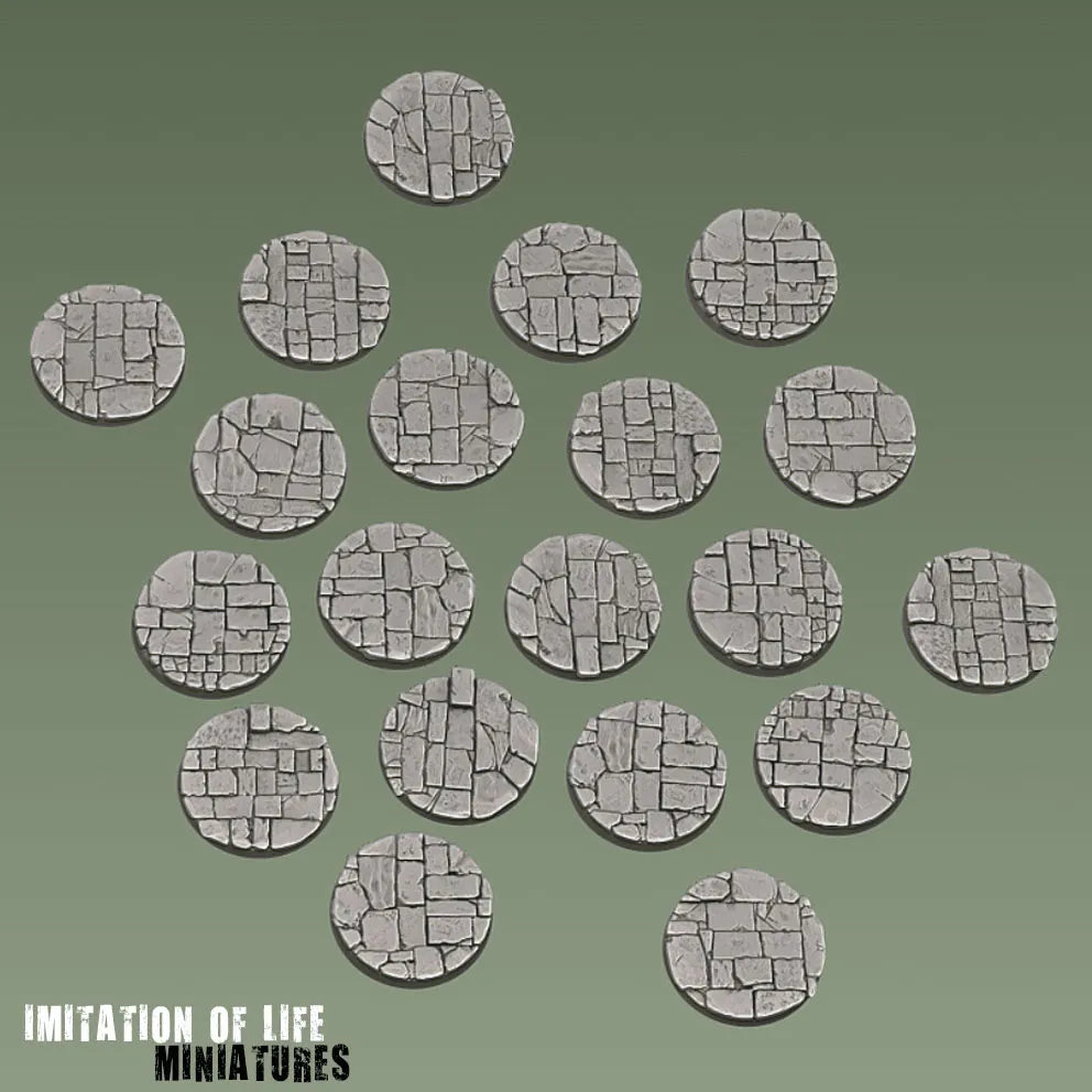 40mm Round Flagstone Bases
