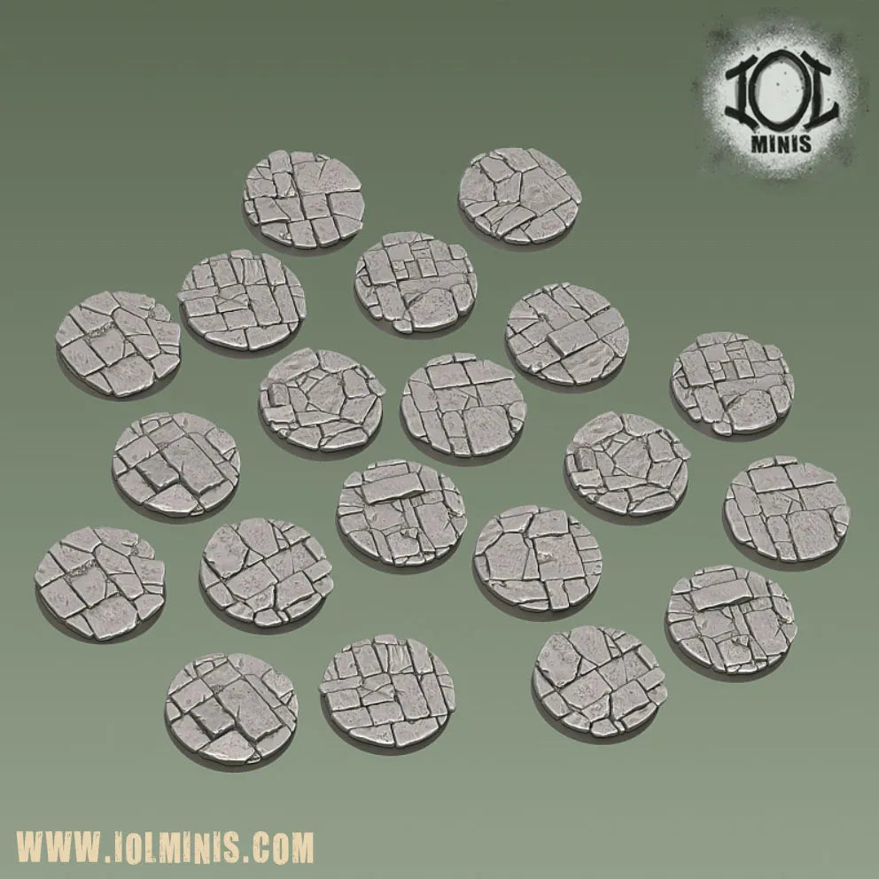 25mm Round Flagstone Bases