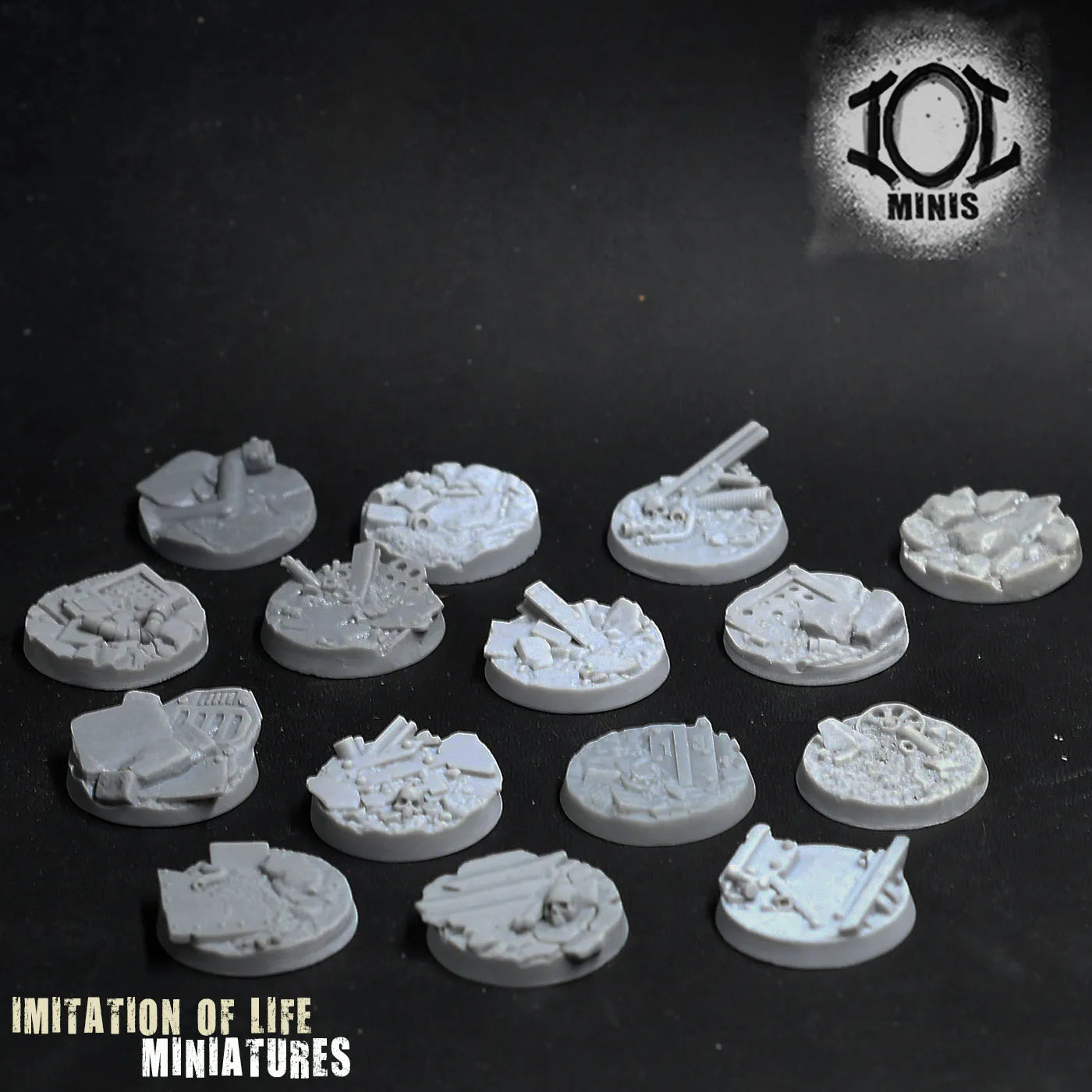 25mm Wasteland bases Printed