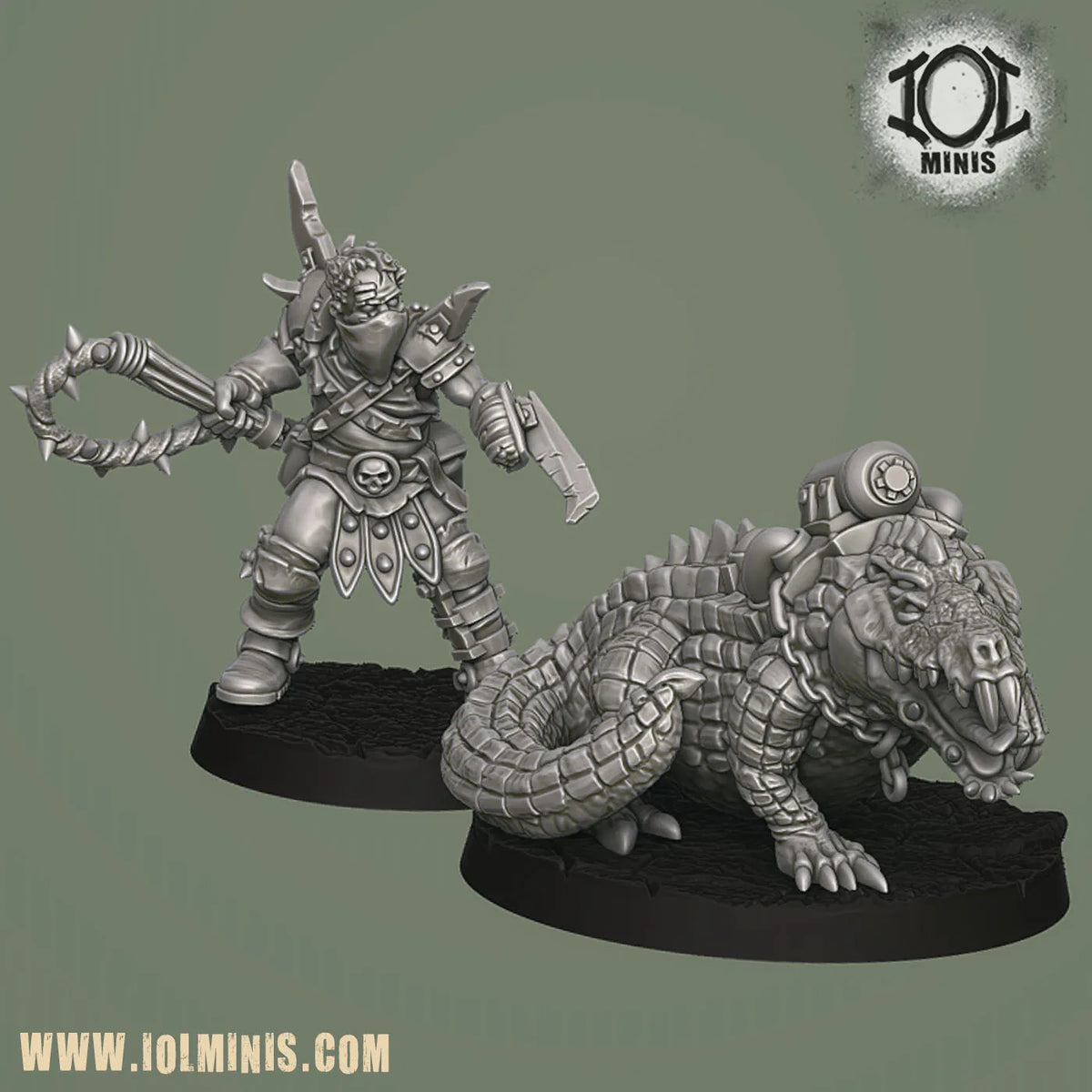 Mutant Crocodile and Handler