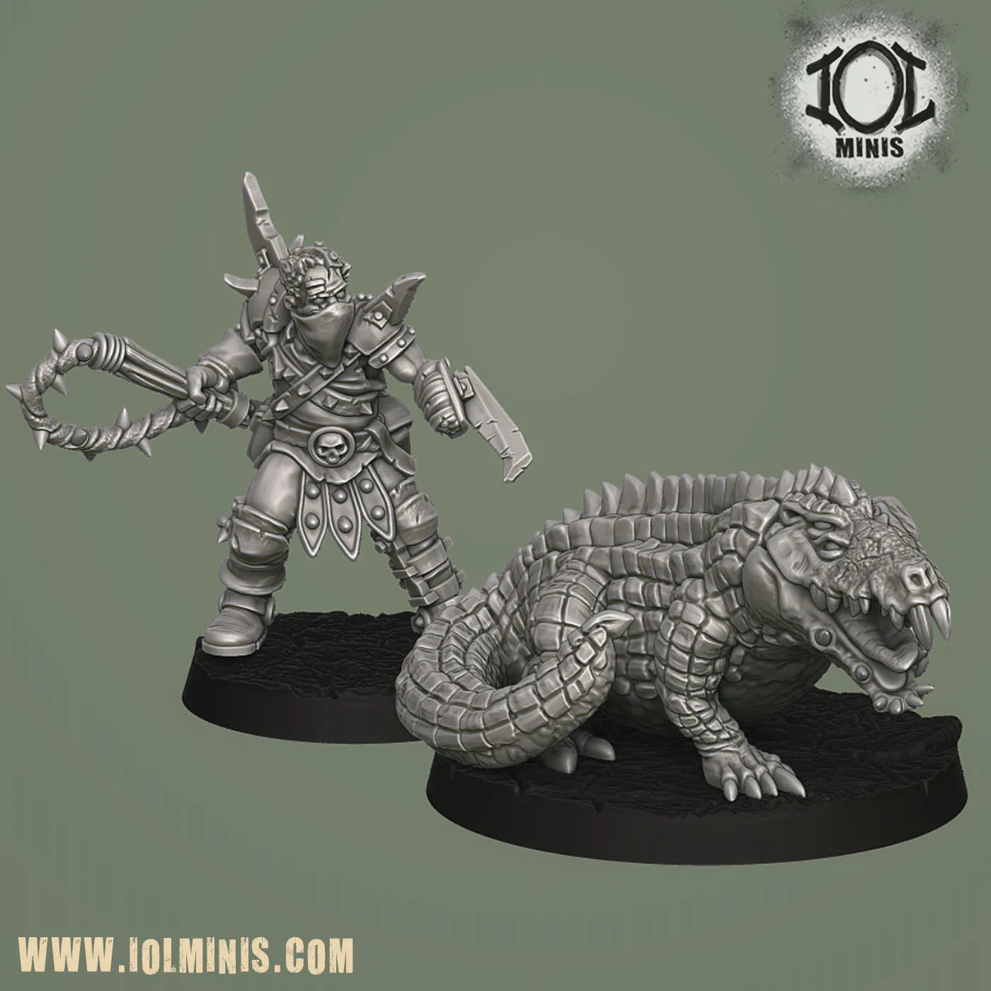Mutant Crocodile and Handler