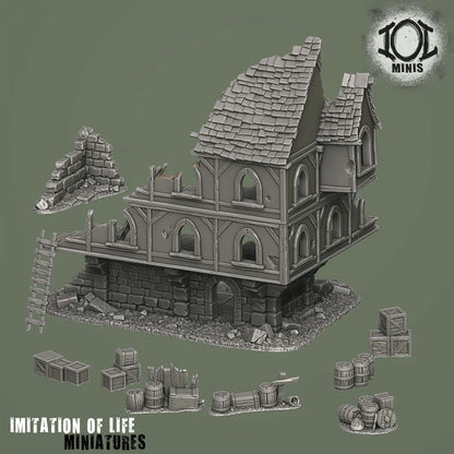 15mm Fantasy Ruined House Set 1 Render