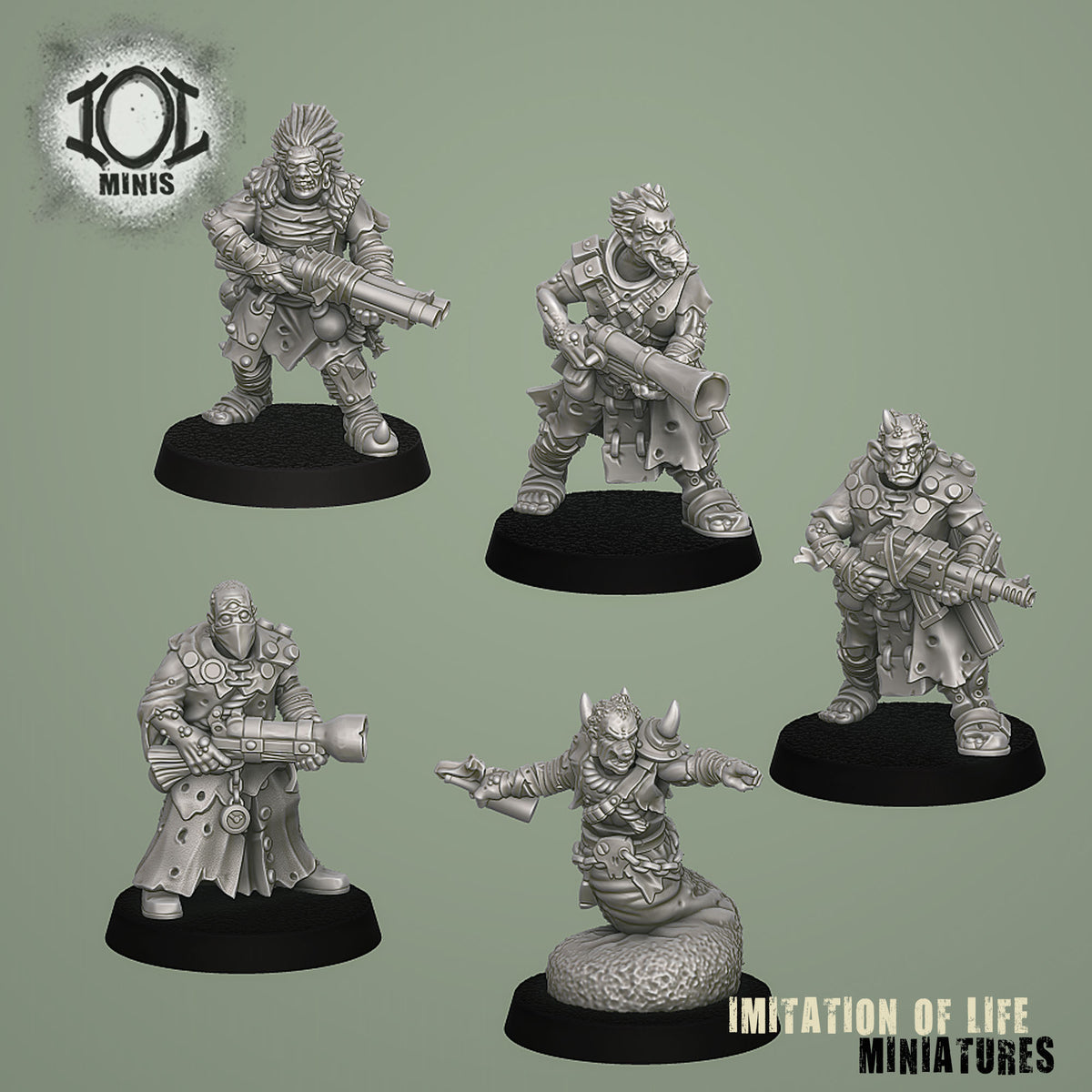 Mutants with Ranged Weapons Set #1