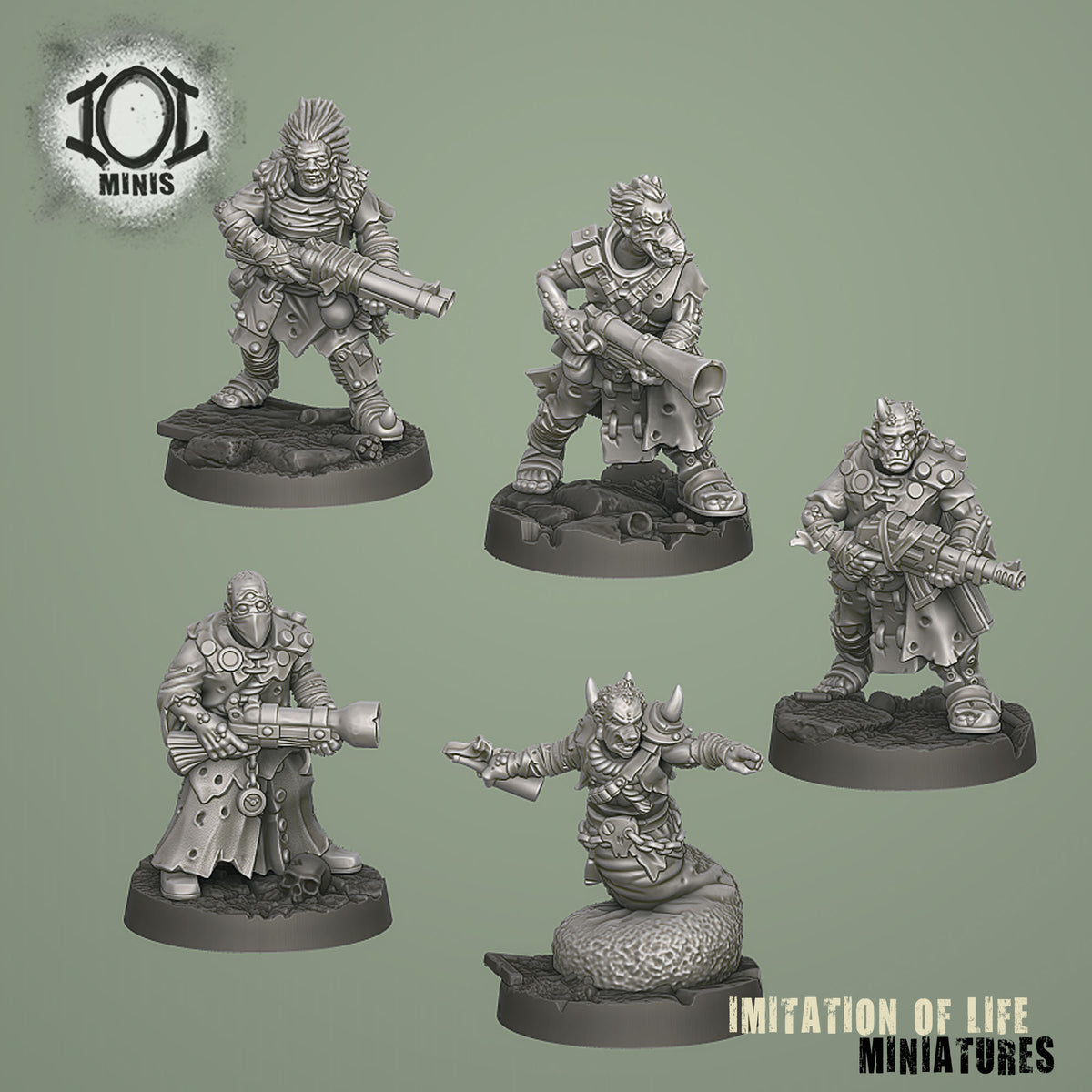 Mutants with Ranged Weapons Set #1